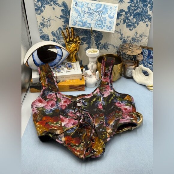 🆕 SELKIE 🧿 NWOT Genevieve Duchess Corset, Still Life Portrait - Sz L - Picture 13 of 16